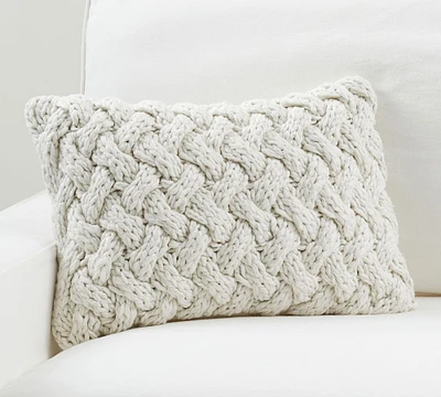 Camelia Chunky Handknit Lumbar Pillow