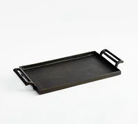 Antiqued Metal Decorative Trays