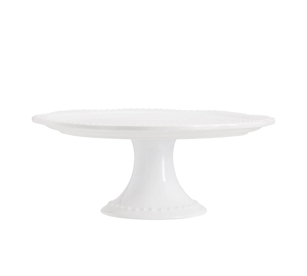 Emma Beaded Stoneware Cake Stand