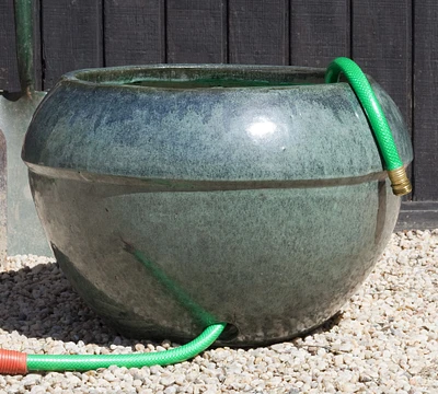 Garden Hose Pot with Antique Jade Cuff