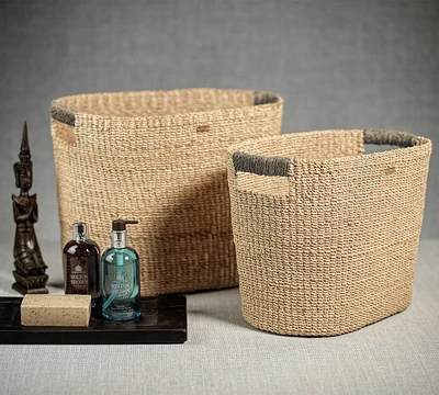 Myra Handwoven Oval Baskets - Set of 2