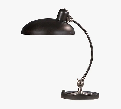 Holland Round Metal Task Table Lamp (19")