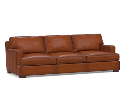 Townsend Square Arm Leather Sofa Collection (78"–101")