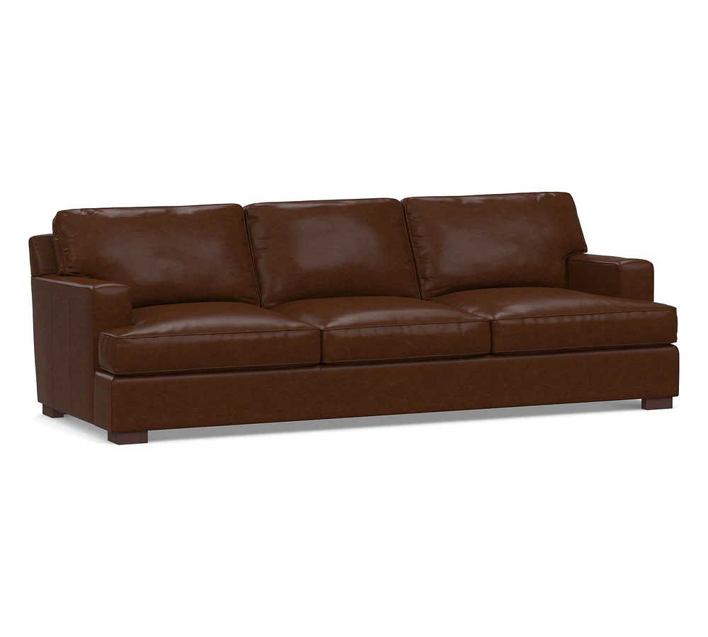 Townsend Square Arm Leather Sofa Collection (78"–101")