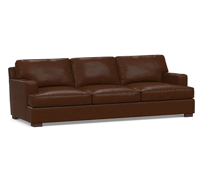 Townsend Square Arm Leather Sofa Collection (78"–101")
