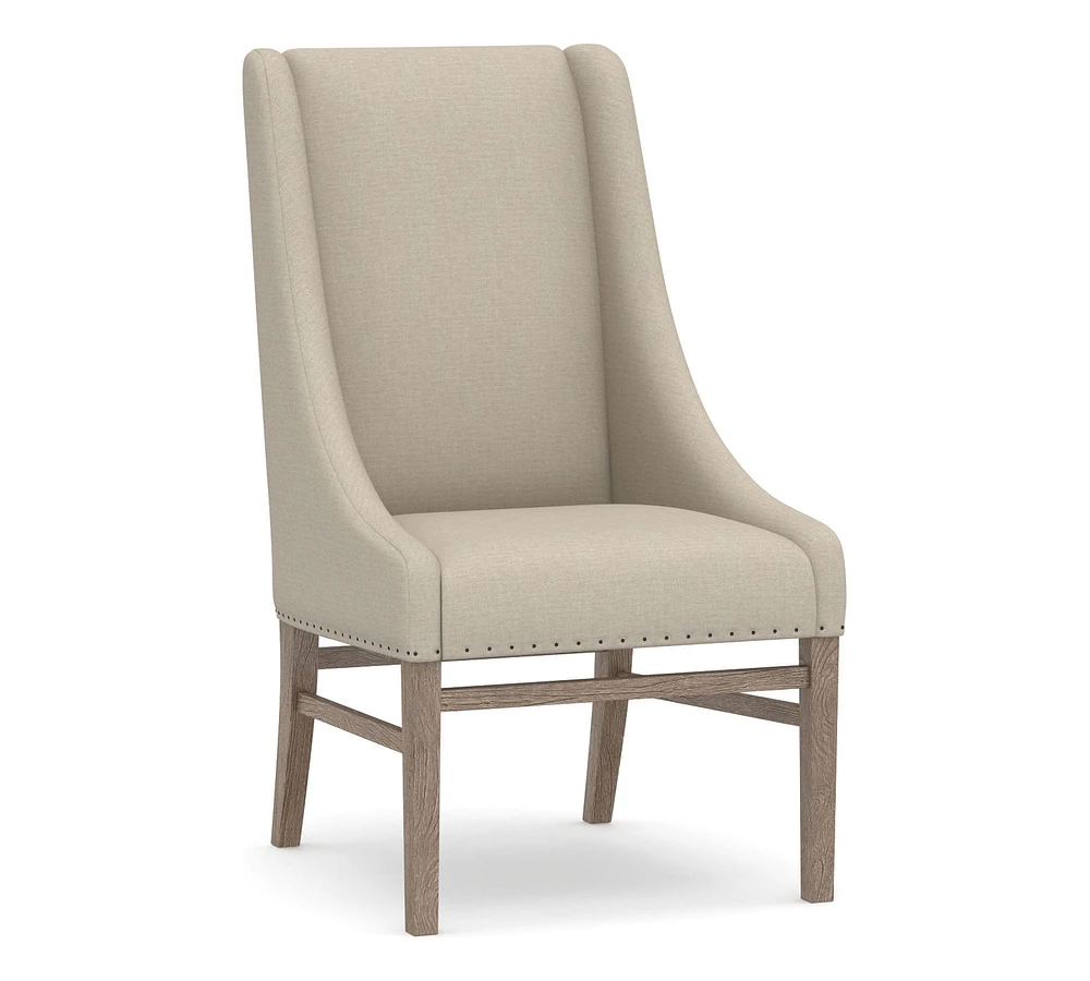 Milan Slope Upholstered Dining Armchair