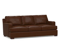 Townsend Square Arm Leather Sofa Collection (78"–101")