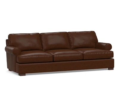 Townsend Roll Arm Leather Sofa Collection (79"–102")
