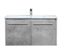 Luc 24-36" Single Sink Floating Vanity with Doors