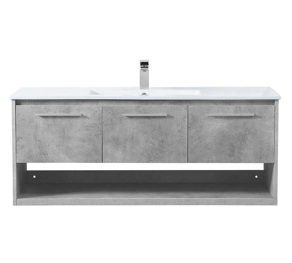 Evanna 48" Single Sink Floating Vanity with Doors