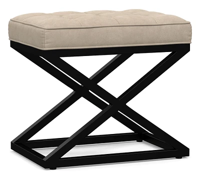 Kirkham Tufted Leather Stool