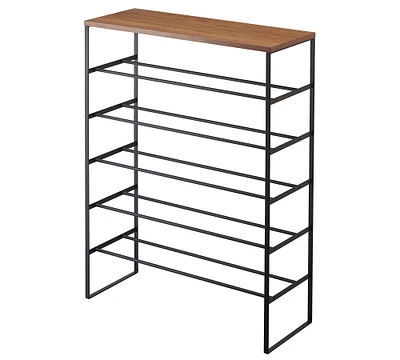 Tower 6-Tier Wood Top Shoe Rack