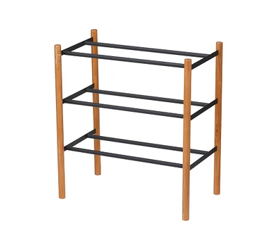 Plain Expandable 3-Tier Shoe Rack