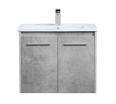 Luc 24-36" Single Sink Floating Vanity with Doors