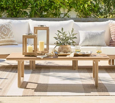 Woodside Eucalyptus Rectangular Outdoor Coffee Table (52")