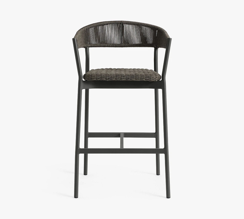 Elmore Metal & Rope Outdoor Bar Stool
