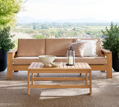 Malibu Teak Grand Outdoor Sofa (97")