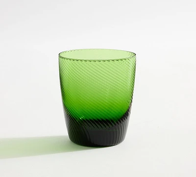 Green Swirl Water Glasses