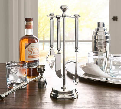 Heritage Silver 4-Piece Bar Tool Set