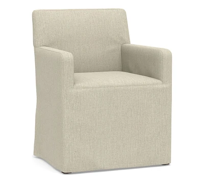 Open Box: Classic Long Dining Armchair Replacement Slipcovers