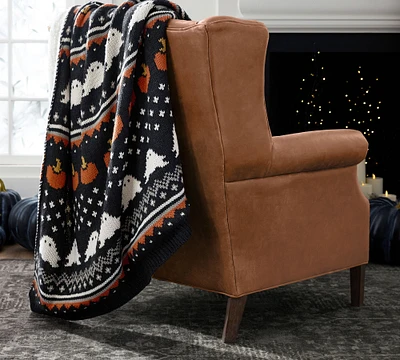 Gus the Ghost Fair Isle Knit Jacquard Throw