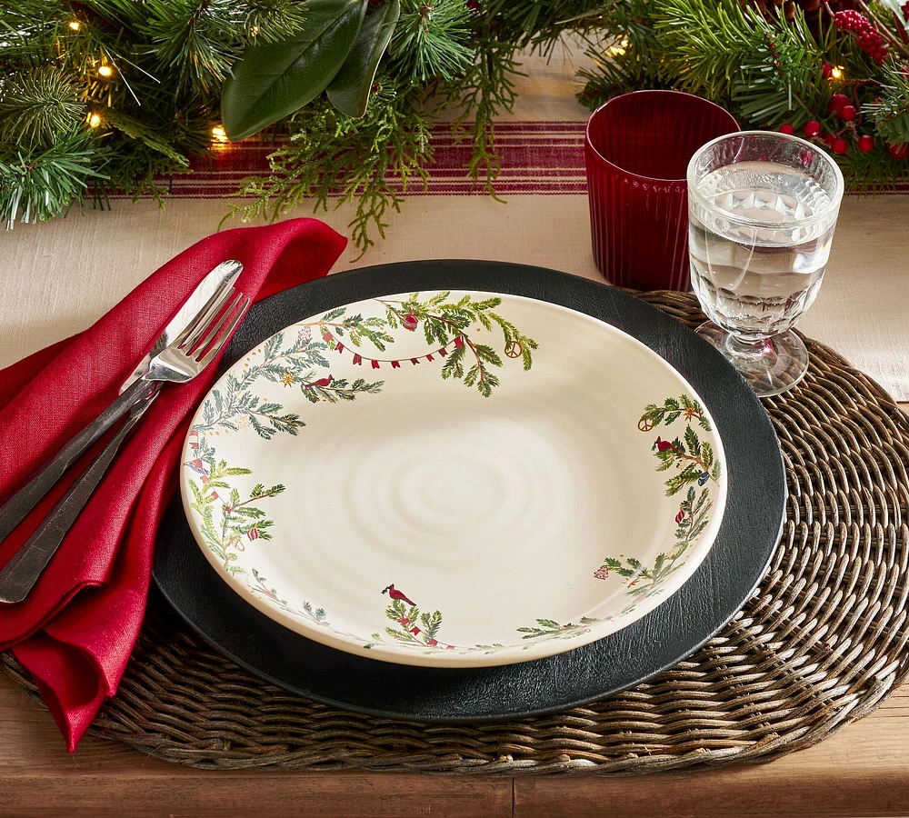 Christmas in the Country Stoneware Dinner Plates - Set of 4