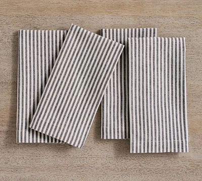 Wheaton Striped Linen/Cotton Napkins