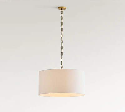 Linen Drum Pendant (18"-24")