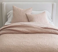 Open Box: Belgian Flax Linen Floral Stitch Quilt