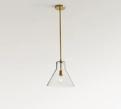 Open Box: Bridget Recycled Glass Flared Pendant (13"-18")