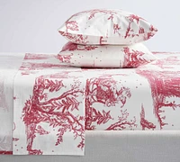 Santa Toile Percale Sheet Set