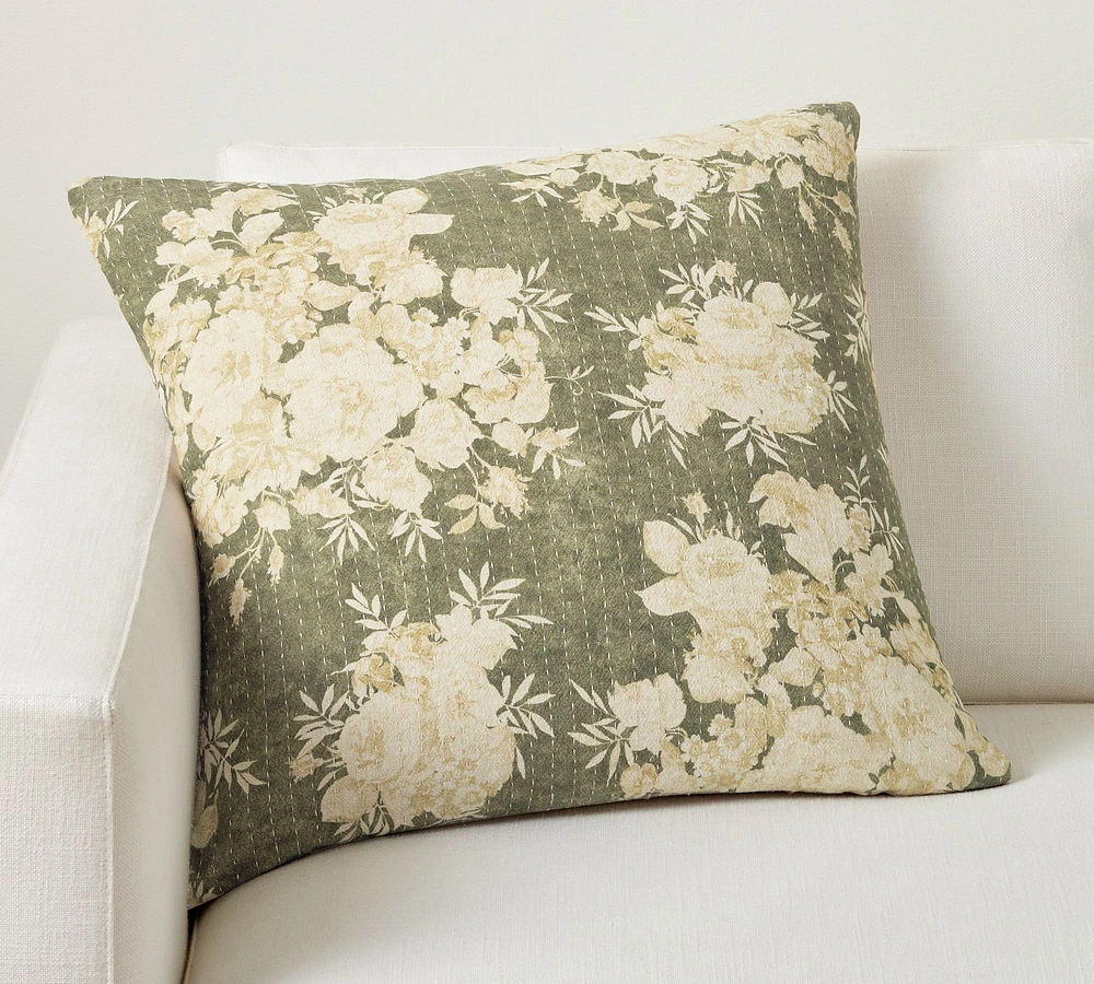 Zenia Floral Quilted Pillow