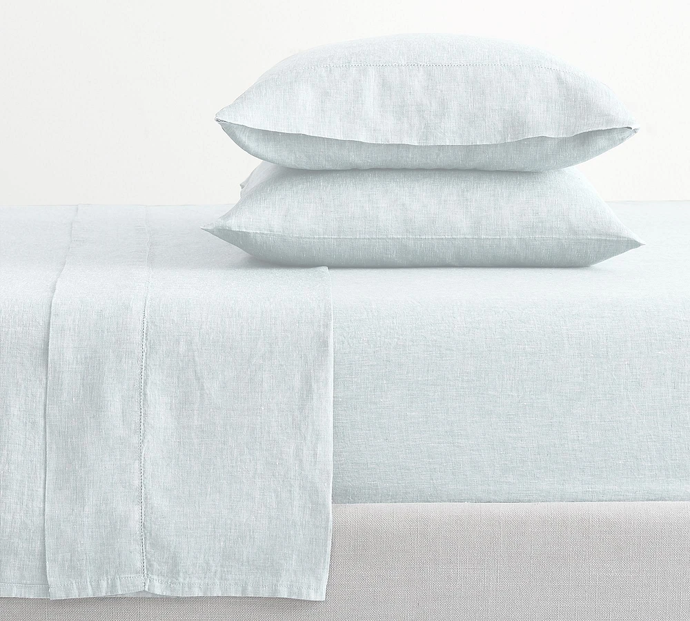 Open Box: Belgian Flax Linen Hemstitch Sheet Set