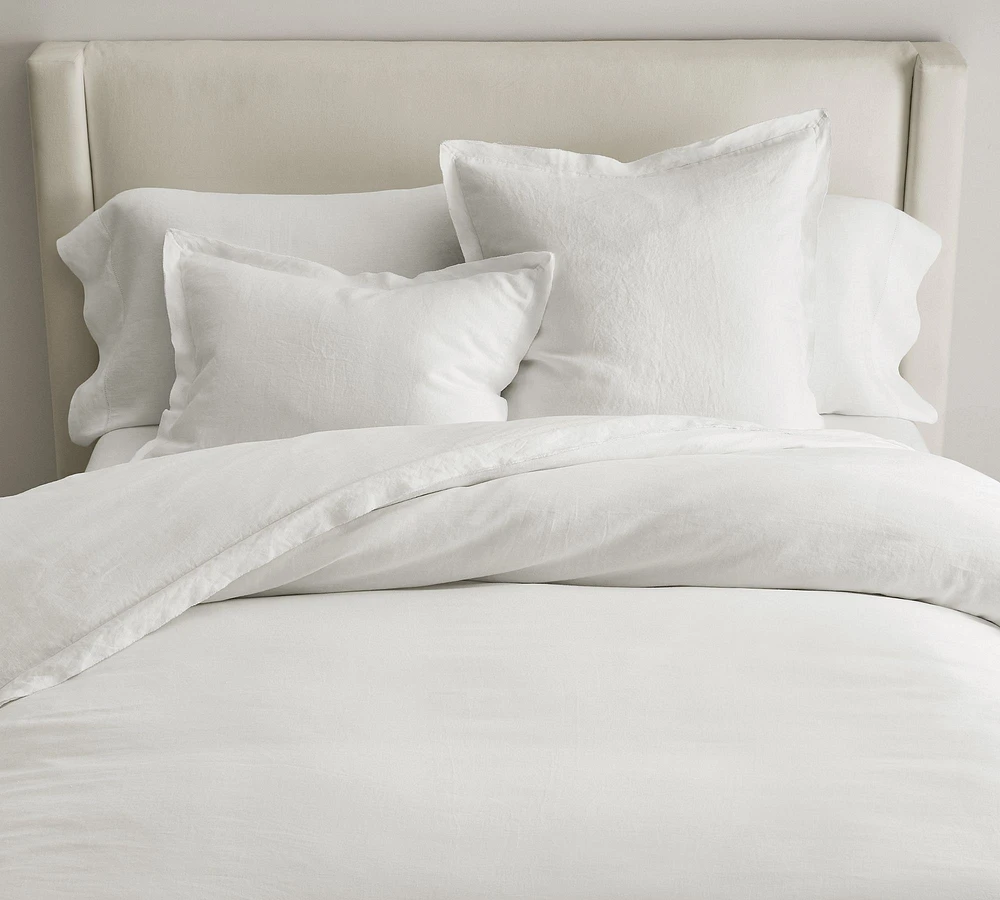 Open Box:Belgian Flax Linen Double Flange Duvet Cover