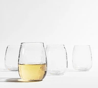 Hammered Handcrafted Stemless Wine Glasses