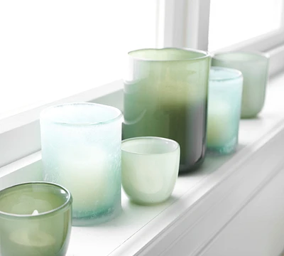 Modern Glass Votive Candleholders - Coastal