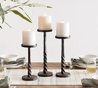 Easton Forged-Iron Pillar Candleholder