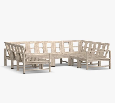 Indio Eucalyptus 8-Piece Outdoor Sectional (105")