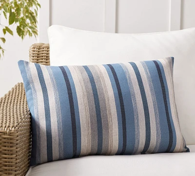 Sunbrella® Joel Striped Outdoor Lumbar Pillow