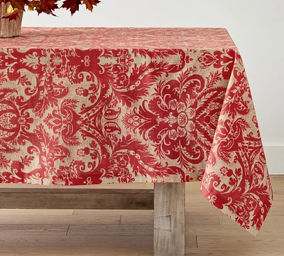 Stella Damask Organic Cotton Tablecloth