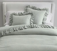 Open Box:Belgian Flax Linen Fringe Ruffle Duvet Cover