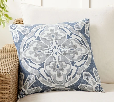 Sunbrella® Watercolor Medallion Outdoor Pillow