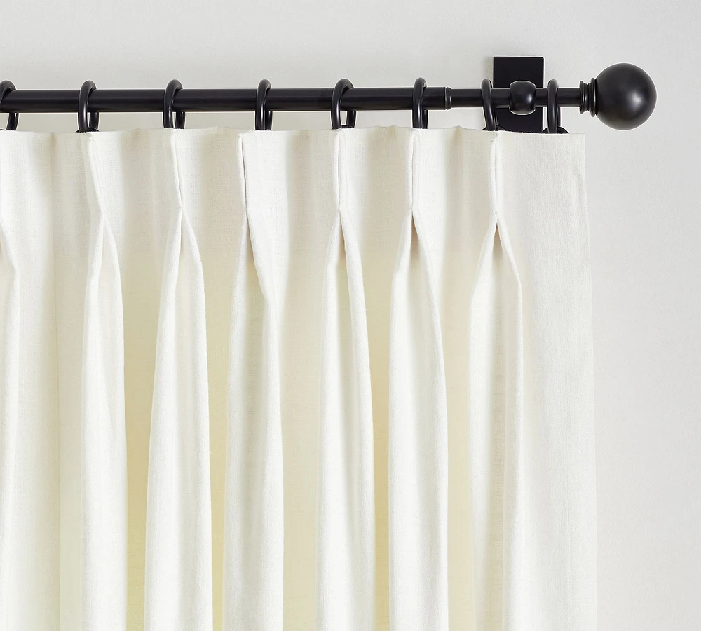 Open Box: Emery Linen Pinch Pleat Blackout Curtain