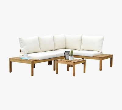 Everett Eucalyptus Sectional Set with Coffee Table