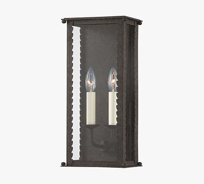 Zayd Outdoor Metal 2-Light Sconce (17")