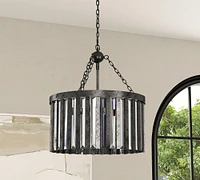 Catri Iron & Glass Chandelier (18")