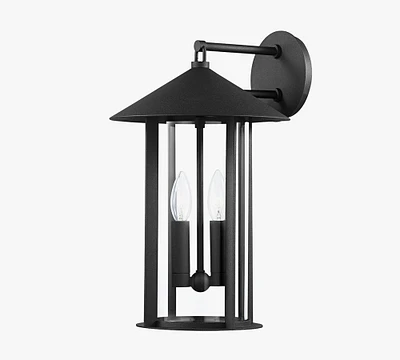 Lucien 2-Light Outdoor Metal Sconce (17")