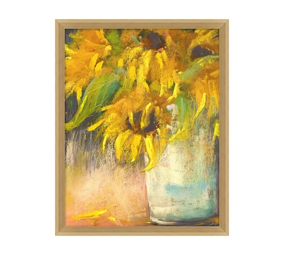 Sunflower Pastels Framed Print