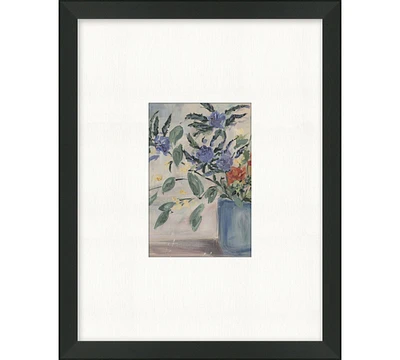 Thistles Blue Vase Framed Print