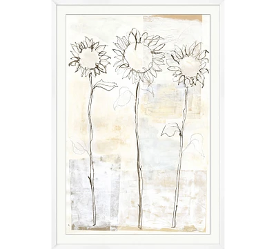 Tall Sunflowers Framed Print